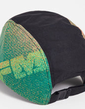 Load image into Gallery viewer, Mens Co-Ord 5 Panel Nylon Cap With Multicolour Panels In Black
