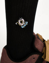 Load image into Gallery viewer, Men&#39;s Sports Socks In Black With Donut Embroidery
