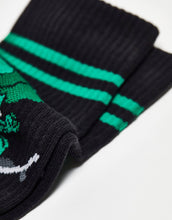 Load image into Gallery viewer, Men&#39;s Sports Socks In Black With Skateboarding Broccoli Design
