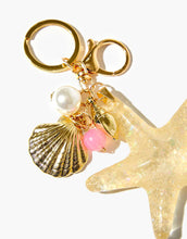 Load image into Gallery viewer, Faux Pearl &amp; Seashell Keychain
