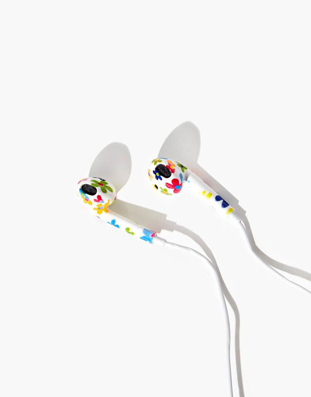 Floral Print Wired Earphones