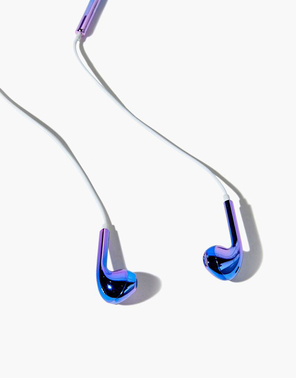 Iridescent Wired Earphones Blue