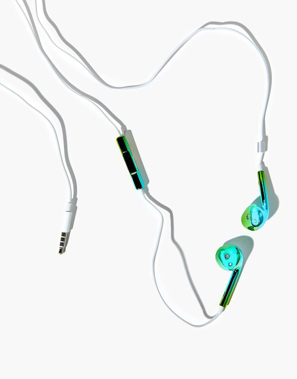 Iridescent Wired Earphones Green