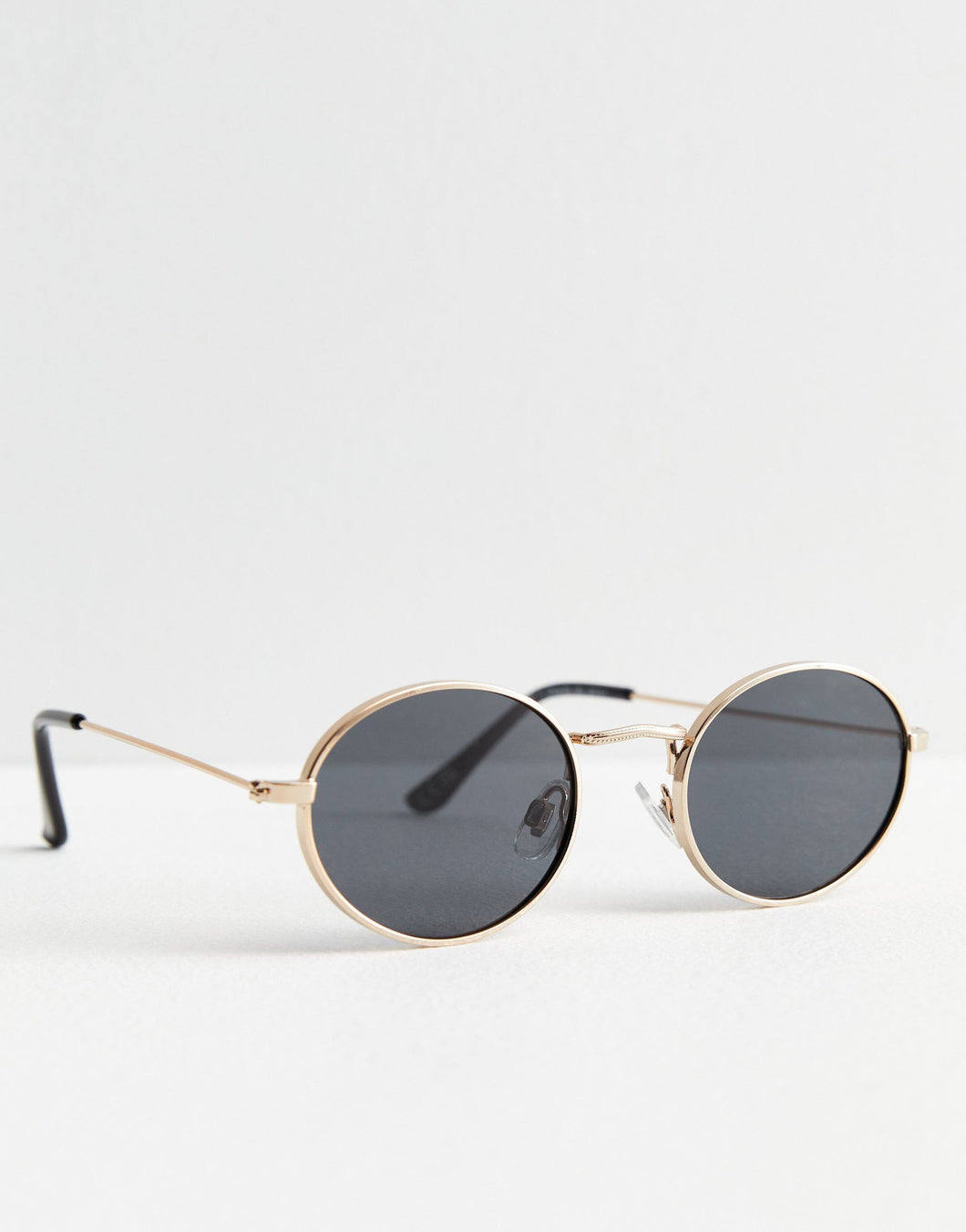 Men's Metal Round Sunglasses In Gold