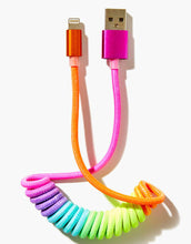 Load image into Gallery viewer, Rainbow Spiral Charging Cable
