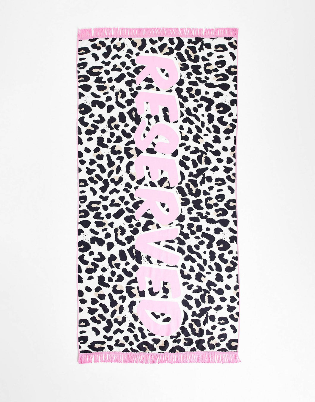 Reserved Towel In Pink And Leopard Print