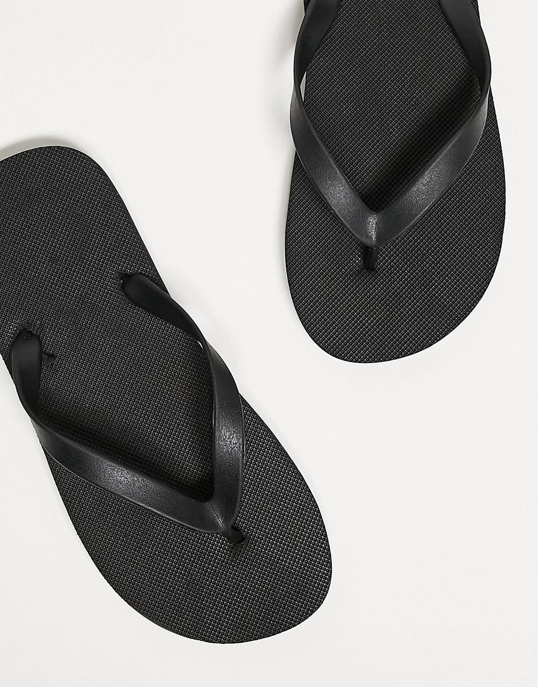 Men's Wide Fit Flip Flops In Black