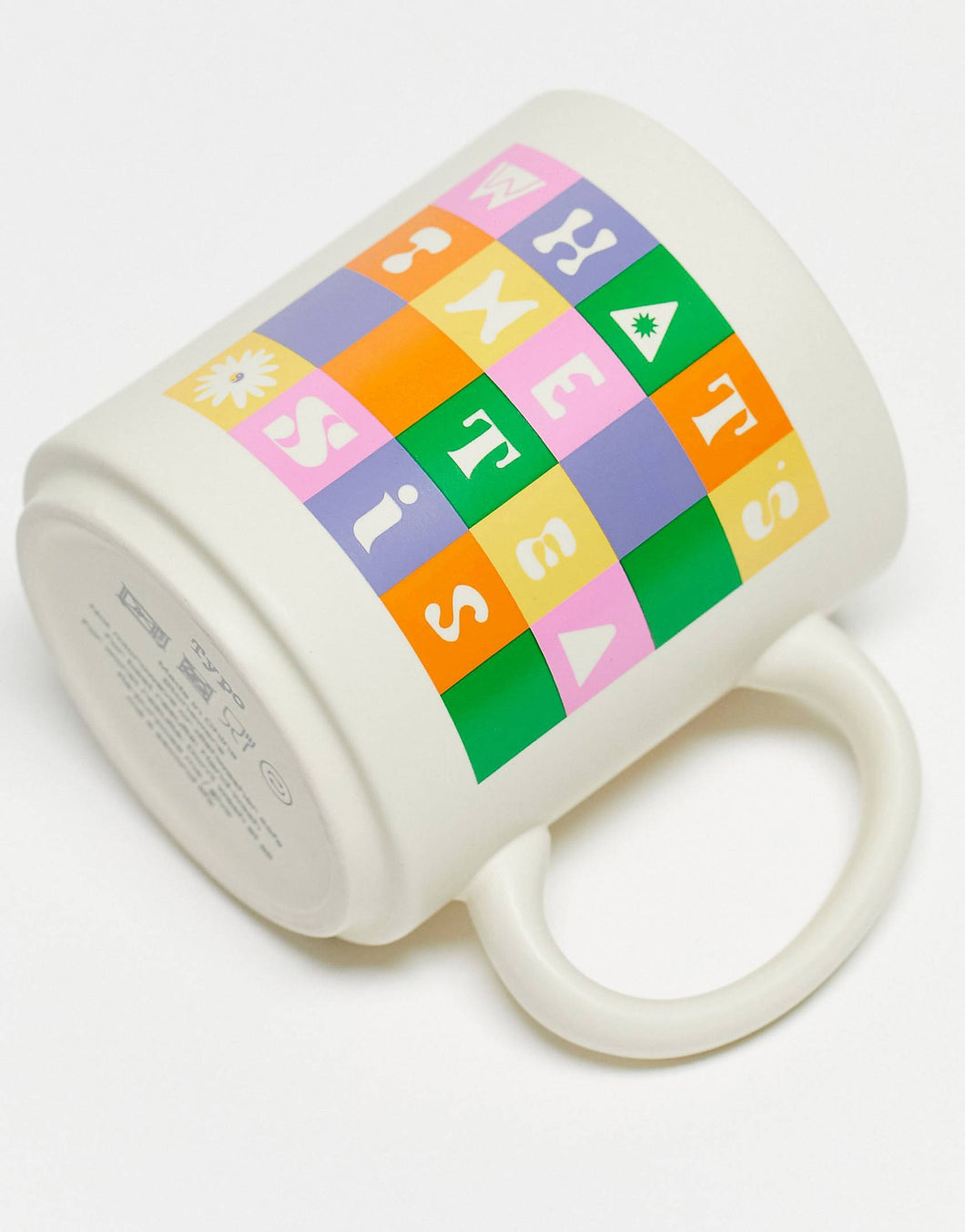 What's The Tea Sis' Bright Checkerboard Mug