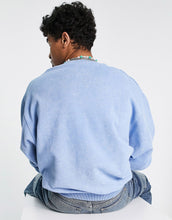 Load image into Gallery viewer, Unisex Sweatshirt With Dolphin Print In Blue Acid Wash
