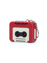 Load image into Gallery viewer, Retro Cassette Recorder Keychain
